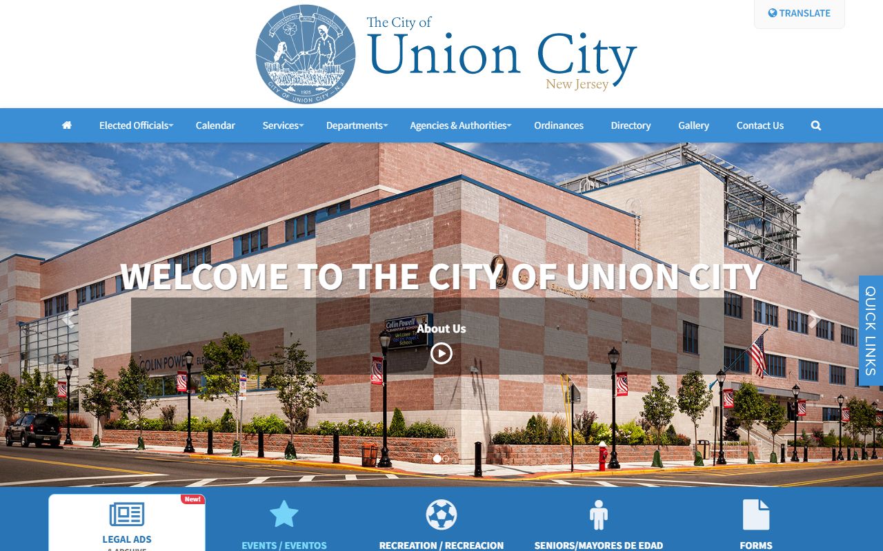City of Union City official website for marriage license services