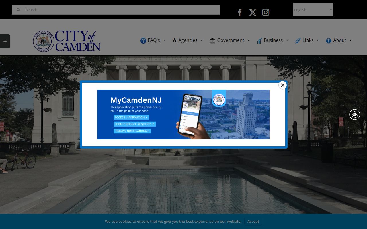 City of Camden Vital Statistics office for marriage license applications