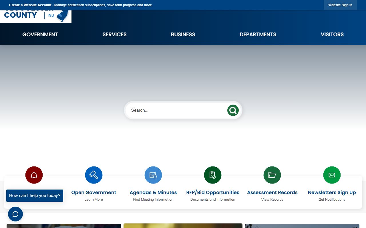 Gloucester County government official website for Gloucester County marriage license information